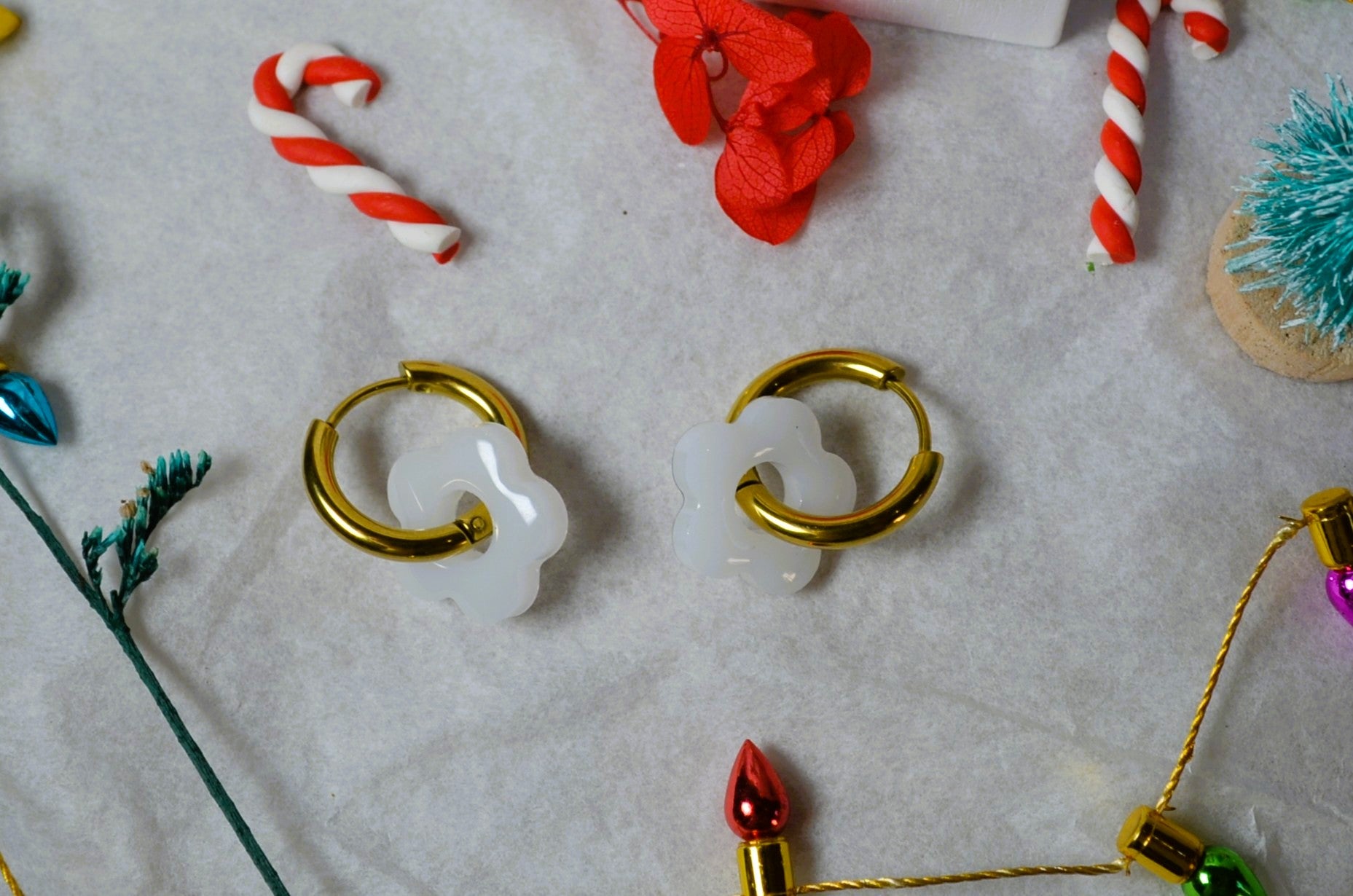 pampilles fleur 🌸 - Modèle mini Jade